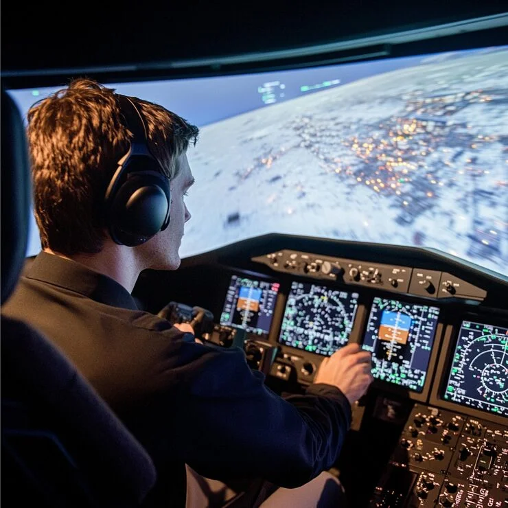 200 hours of practical flying training — cadet in cockpit